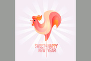 Sign New Year 2017 rooster 