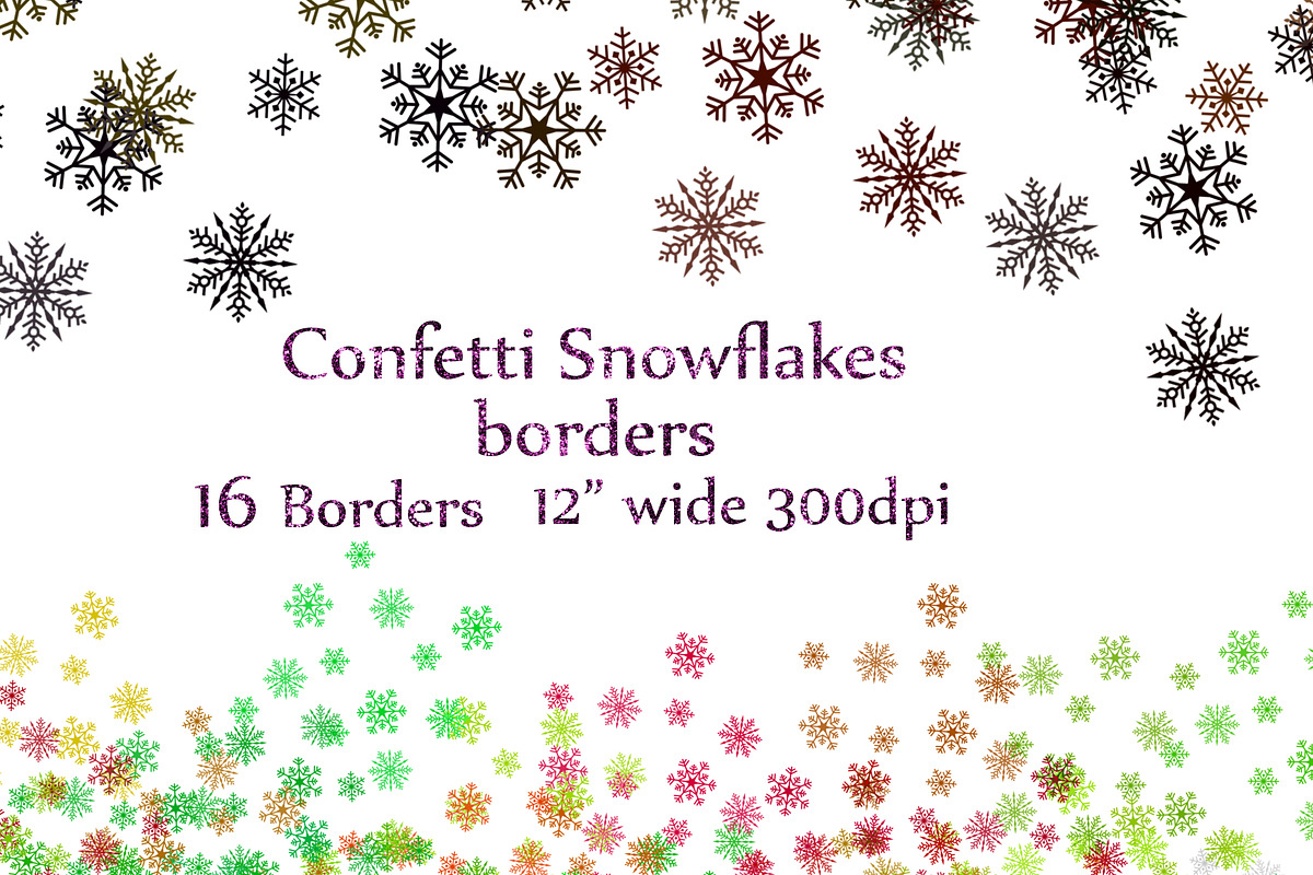 Snowflake confetti clipart in Patterns - product preview 8