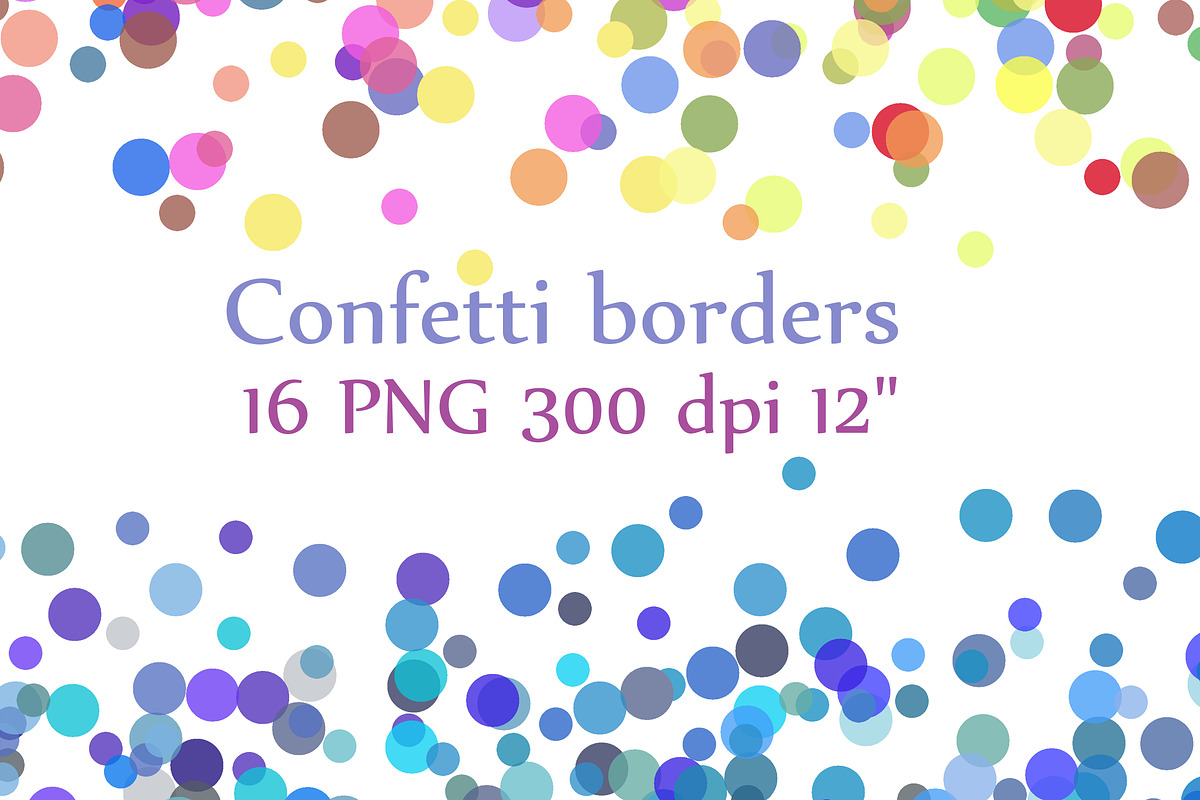 Confetti Borders clipart in Patterns - product preview 8