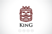 Beard & Mustache King Logo Template