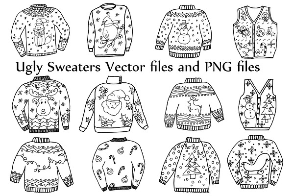 Ugly Sweater ClipArt and Vector