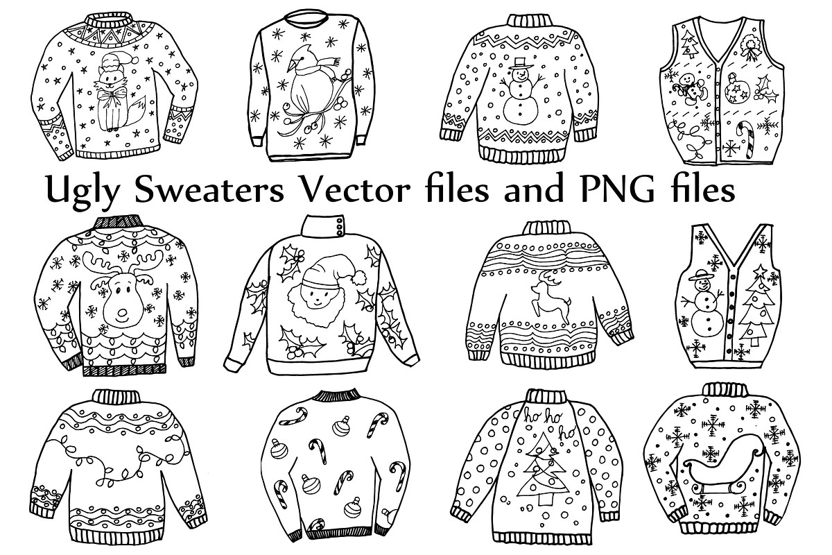 Ugly Sweater ClipArt and Vector in Illustrations - product preview 8