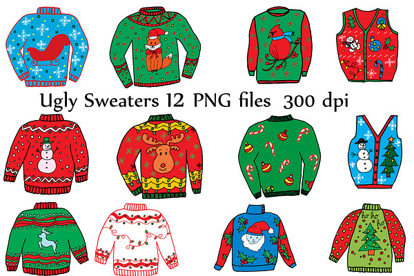 Ugly Christmas Sweater Clipart