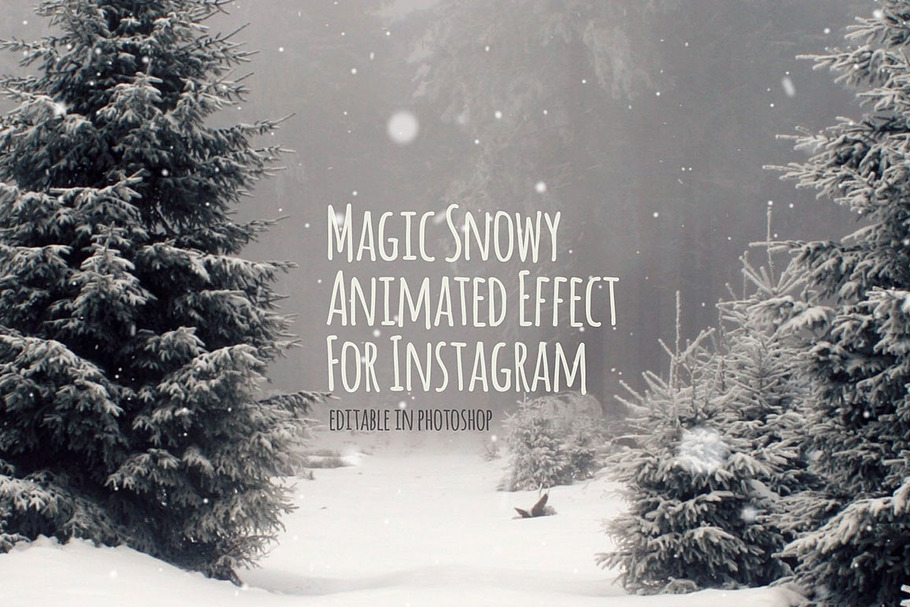 Snowy Animated Effect for Instagram in Graphics - product preview 8
