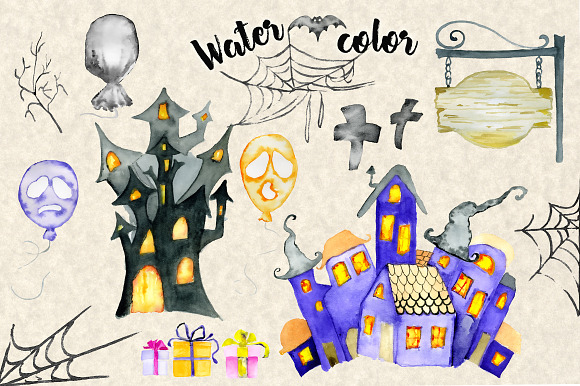 Happy Halloween Watercolor Bundle in Illustrations - product preview 5