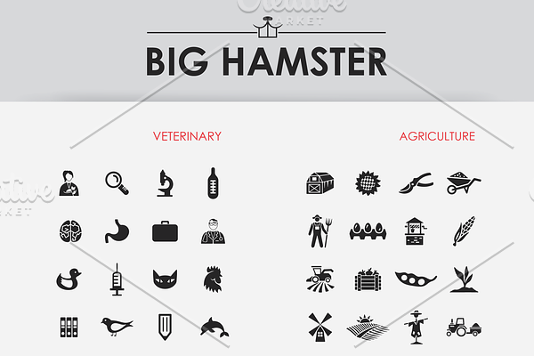 8900 BIG HAMSTER Icons Library