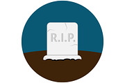 Grave flat icon