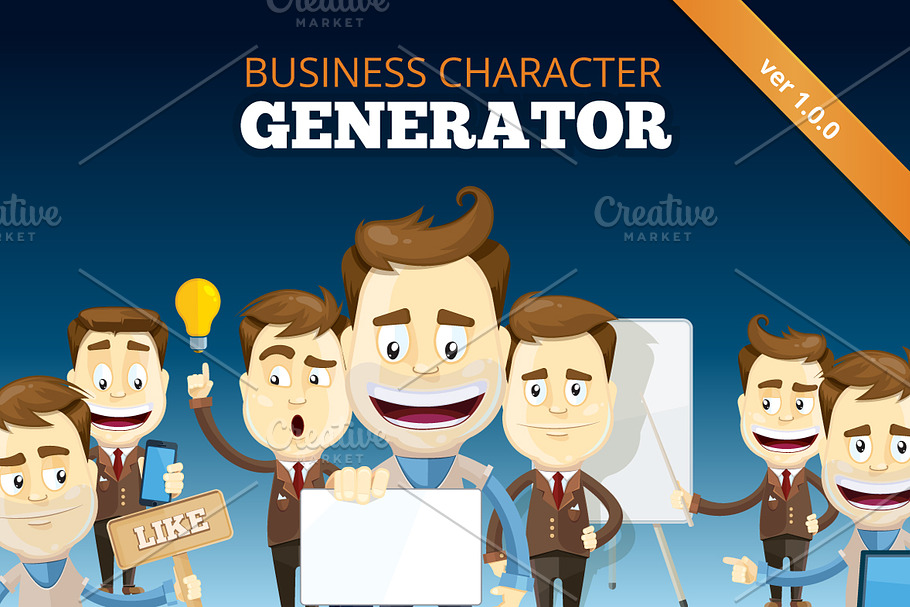 Business Mascot Creation Kit in Illustrations - product preview 8