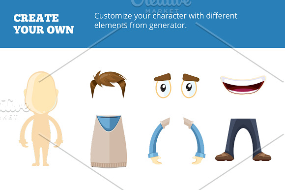 Business Mascot Creation Kit in Illustrations - product preview 5