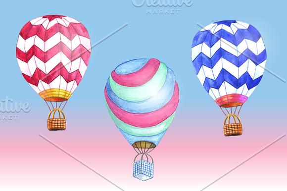 Hot air balloon in Illustrations - product preview 1