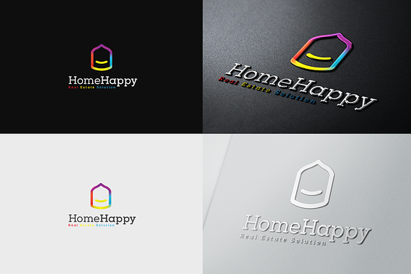 Home Happy Logo in Logo Templates - product preview 2