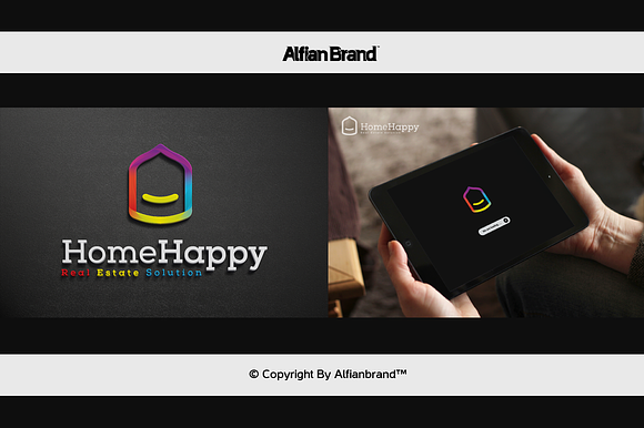 Home Happy Logo in Logo Templates - product preview 3
