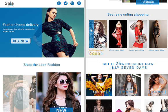 Fashion Sale Email Newsletter in Email Templates - product preview 1