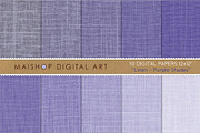 Digital Papers - Linen Purple Shades