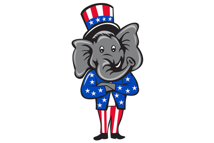 Republican Elephant Mascot 