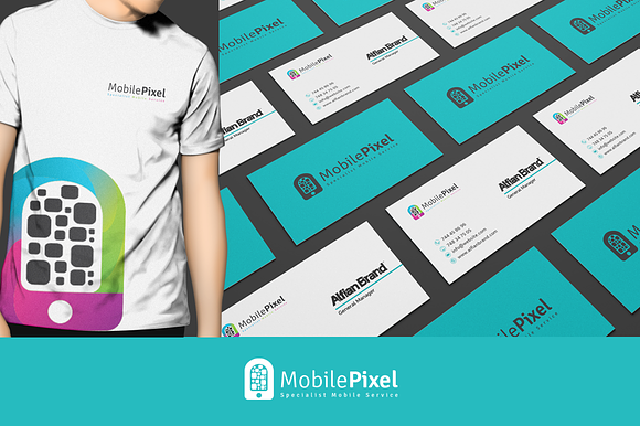 Mobile Pixel Logo in Logo Templates - product preview 1