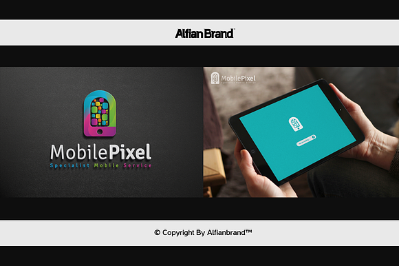 Mobile Pixel Logo in Logo Templates - product preview 3