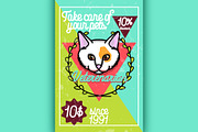 Color vintage veterinarian poster
