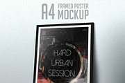 A4 Framed Poster Mockup