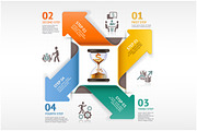 Business Arrow Timeline Management