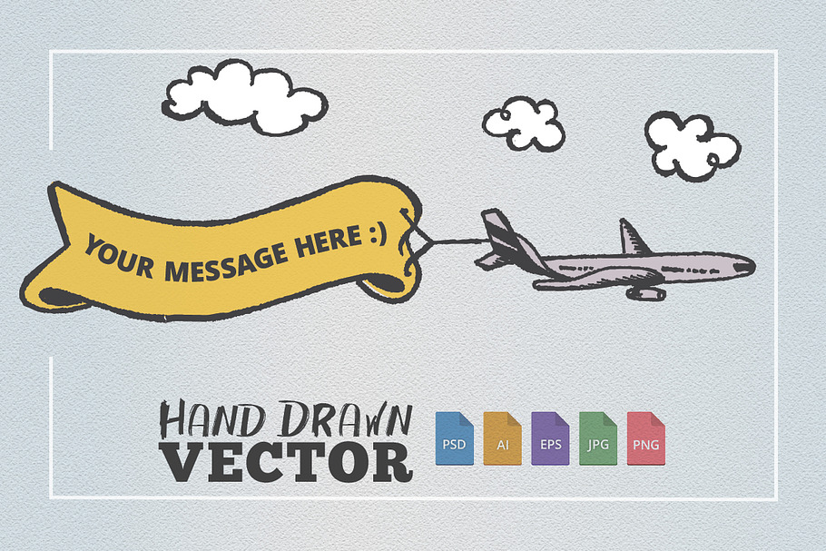 Airplane Banner Message Sketch