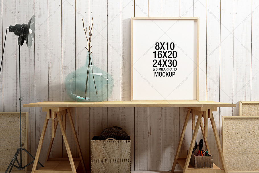 Frame Mockup Industrial Style in Print Mockups - product preview 8