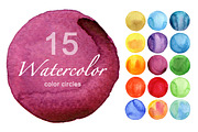 circles watercolor collection