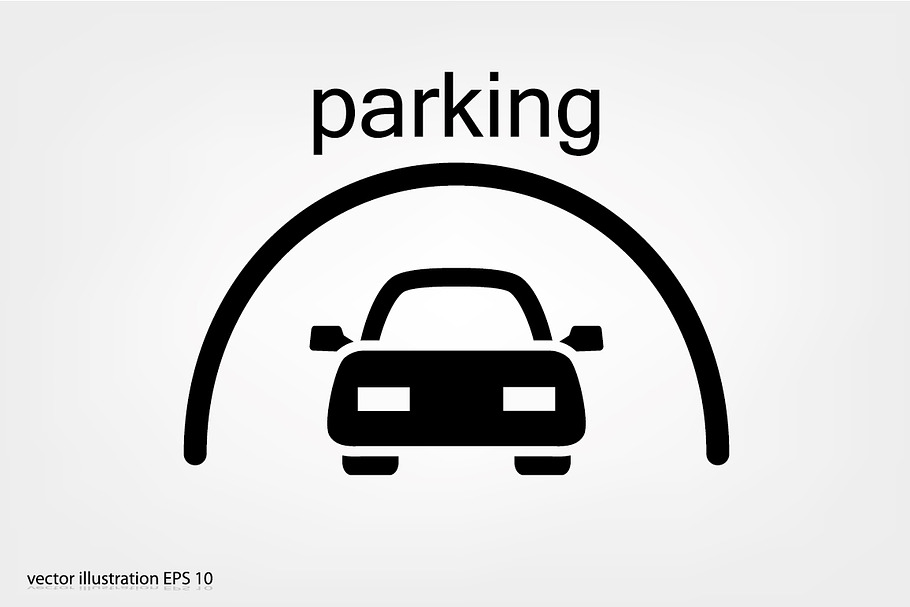 Parking icon in Graphics - product preview 8