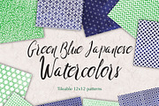 Japan Blue Green Watercolor Paper