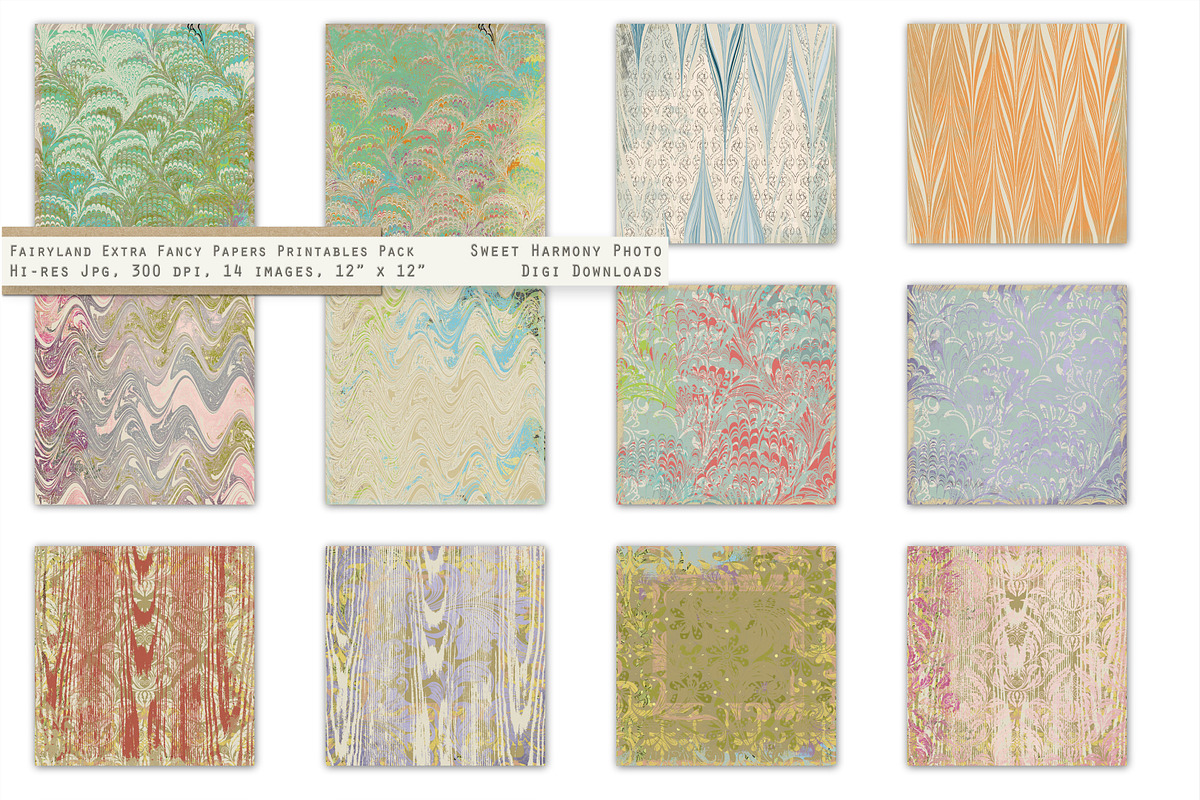 Fairyland Marbled Paper Extra Fancy in Textures - product preview 8