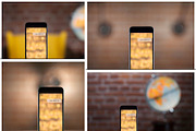 Set from 4 iPhone mockups