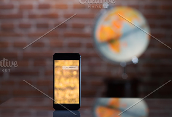 Set from 4 iPhone mockups in Mobile & Web Mockups - product preview 1