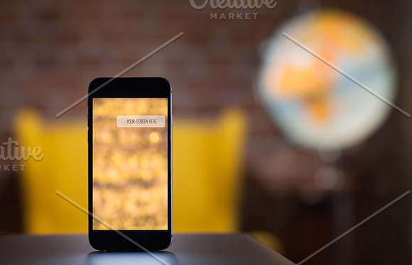 Set from 4 iPhone mockups in Mobile & Web Mockups - product preview 3
