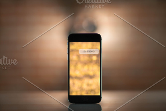 Set from 4 iPhone mockups in Mobile & Web Mockups - product preview 4