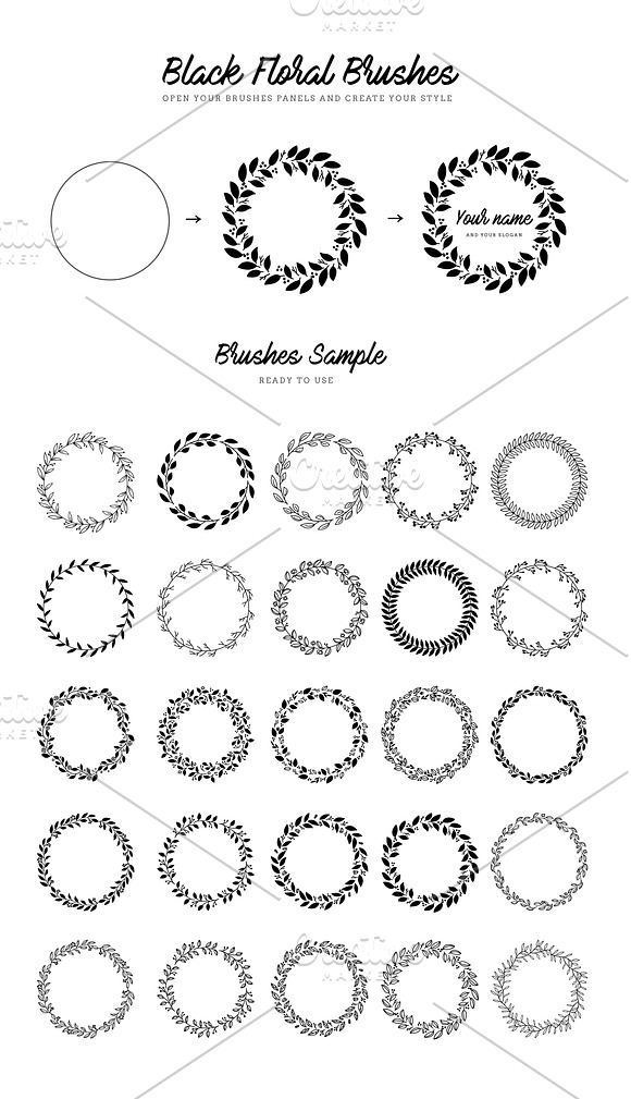 Mix Wreath Logo Kit in Logo Templates - product preview 3
