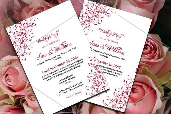 Wedding Invitation Card Template in Card Templates - product preview 1