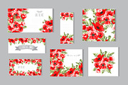 Red Poppy Card Templates