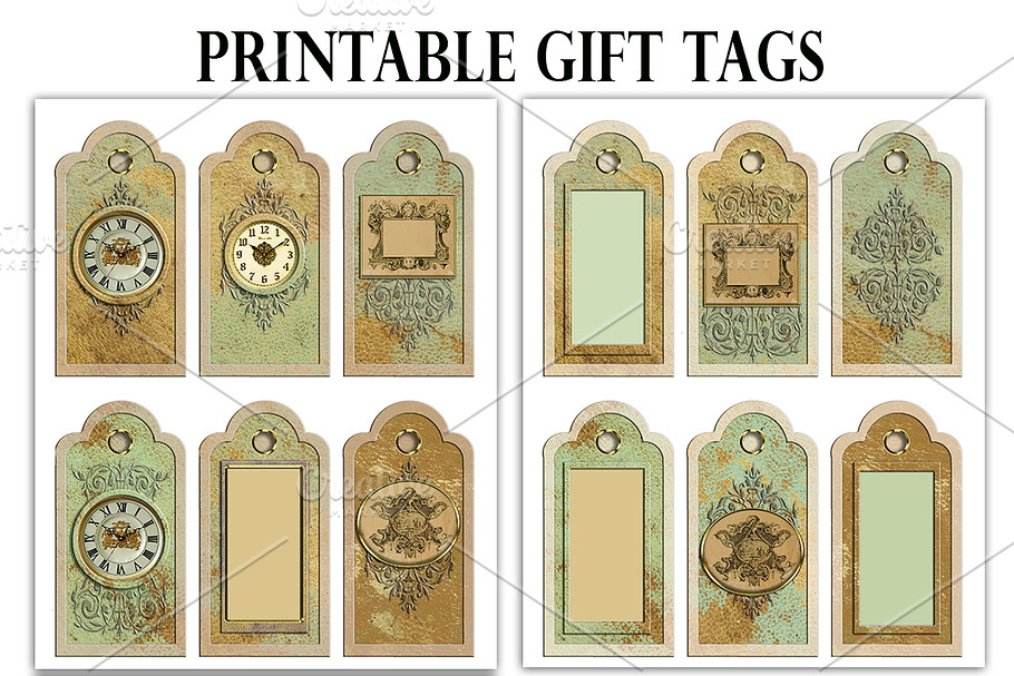 Christmas printable gift tags cards