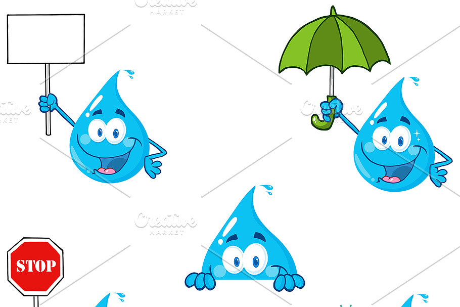 Water Drop Collection - 4 in Illustrations - product preview 8