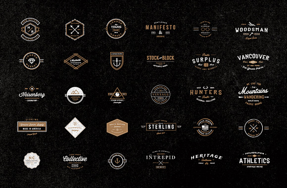 $10 Off - Vintage Logo Bundle in Logo Templates - product preview 4