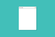 Flat design vector browser
