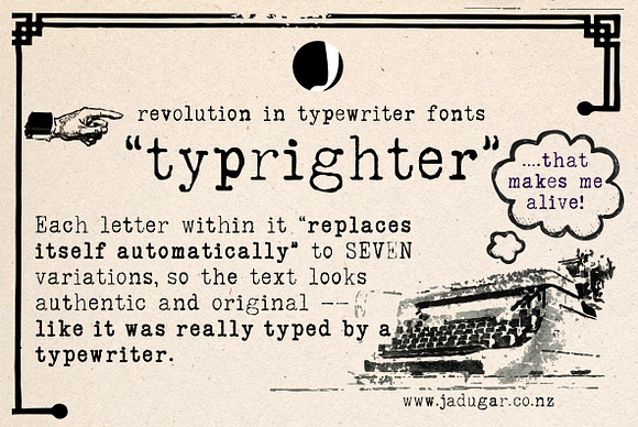 "typrighter"-Amazing Typewriter Font in Serif Fonts - product preview 3