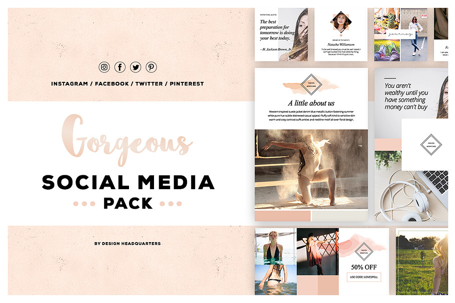 Gorgeous Social Media Template Pack in Instagram Templates - product preview 8
