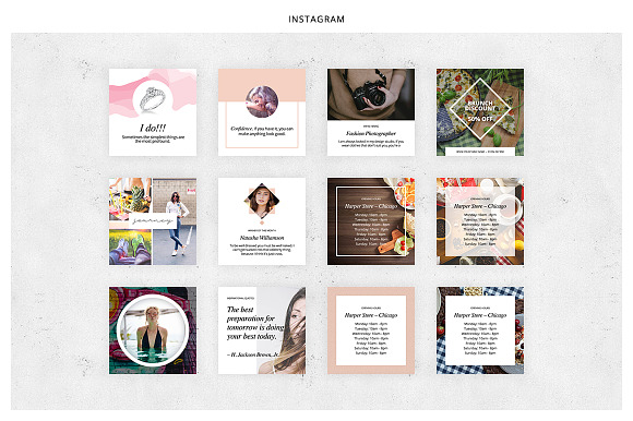 Gorgeous Social Media Template Pack in Instagram Templates - product preview 3