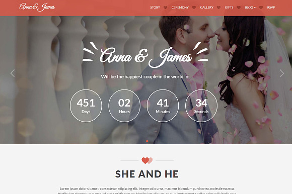 Amore: WordPress Wedding Theme in WordPress Wedding Themes - product preview 1