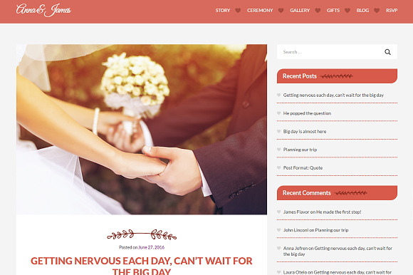 Amore: WordPress Wedding Theme in WordPress Wedding Themes - product preview 7