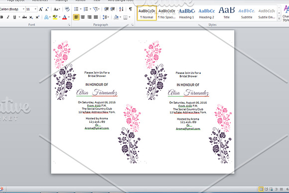 Printable Bridal Shower Invitation in Wedding Templates - product preview 2
