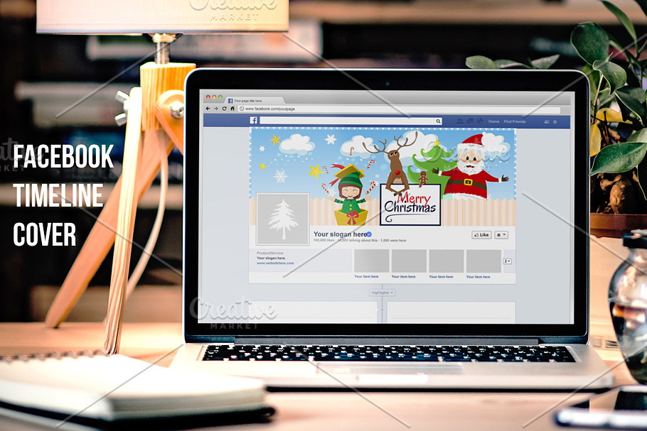 Christmas Facebook Timeline Cover in Website Templates - product preview 8