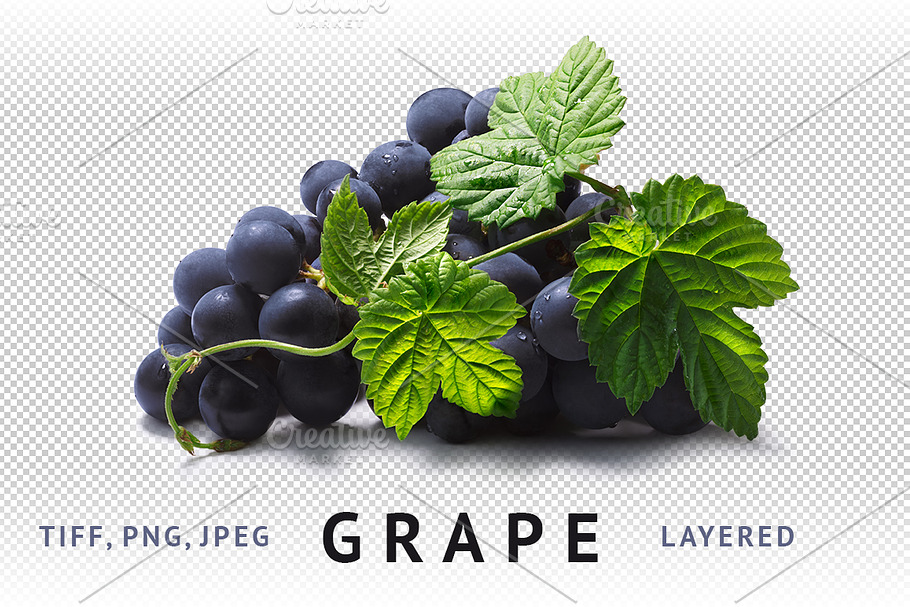 Grape bunch in Objects - product preview 8
