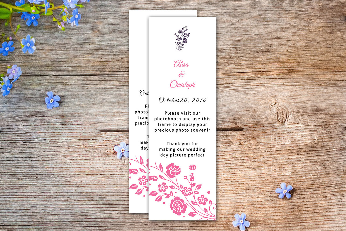 Photo Booth Place Card Template in Card Templates - product preview 8